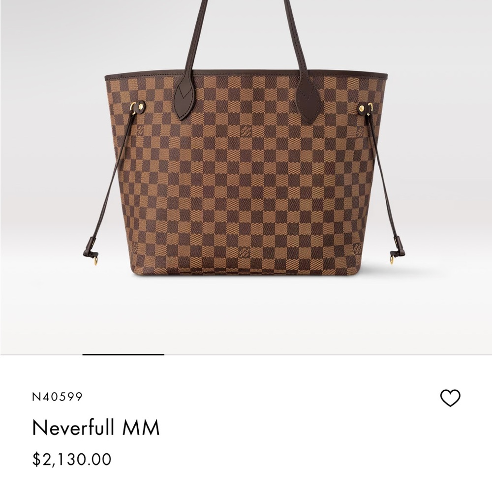 Neverfull MM Brown Checkered Tote